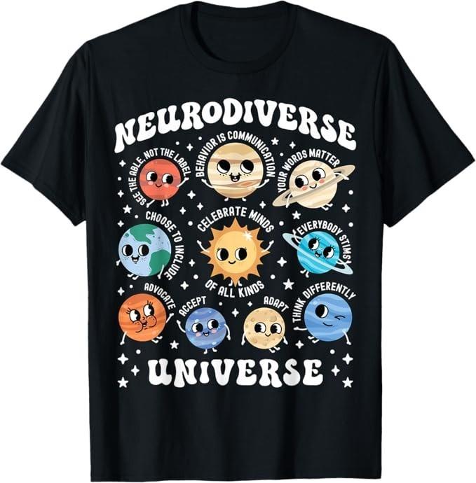 

Neurodiverse Universe IEP Special Ed Paraprofessional Para T-Shirt 2XL