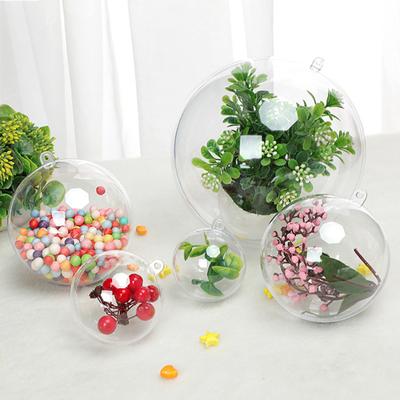 5 Stück Weihnachtskugel Transparent Befüllbar Hohl Bruchsicher Wiederverwendbar Szenenlayout Einkaufszentrum Deko Weihnachtsdeko Hängekugel Anhänger Party