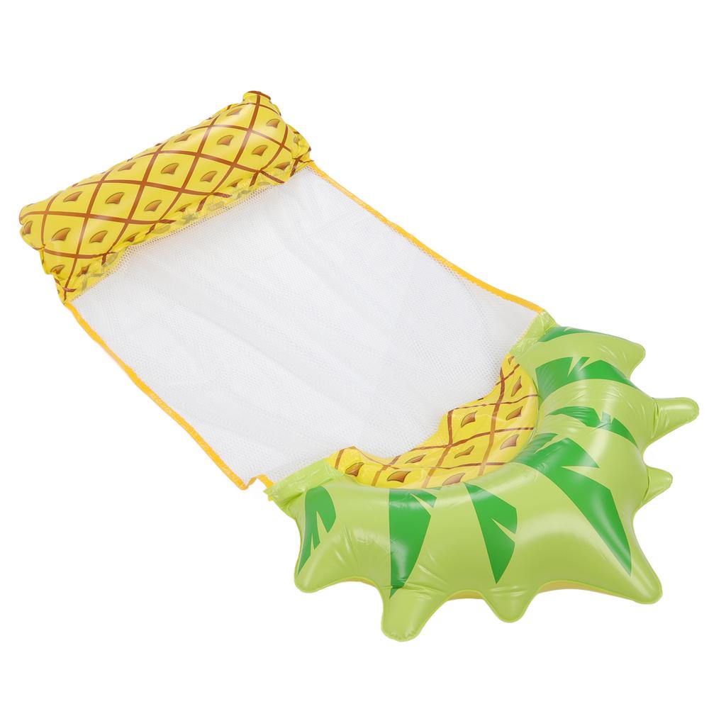 Water Hammock Float Lounger Pineapple Fruit Pattern Foldable Multifunction Inflatable Float Lounger