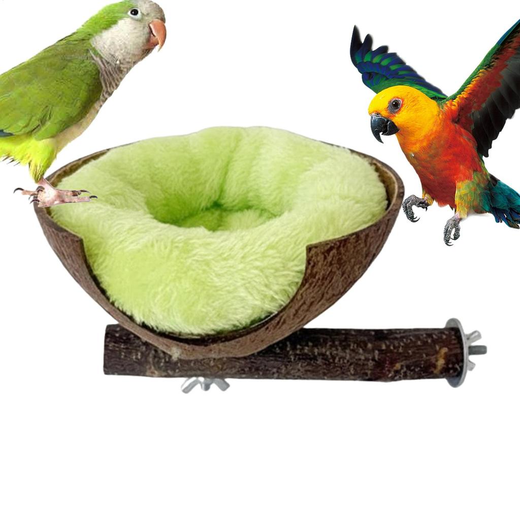 Bird Nest Winter Warm Cozy Bird Nest Plush Parrot Round Sleeping Bed House Toys For Small Animal Pet Bird Parrot Cage Decor