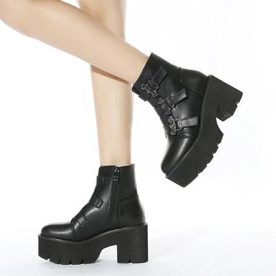 Echtes Weiches Leder Nude Stiefel Damen Britischer Stil Herbst Und Winter 2025 Neue Lässige Damen Schuhe Kurze Stiefel Damen Modert7