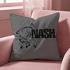 N-Nash Fishing logo Cushion Cover Multi-Scene Pillow Cover for Home & Car - Reversible, Soft & Durable for Daily Use