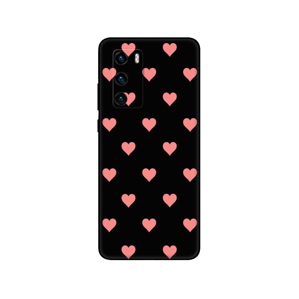 For Huawei P40 Case 6.1inch Soft Silicon Phone Back On Huawei P 40 Pro Cover Bumper Fundas Black Tpu Case Pink Anime Space Car