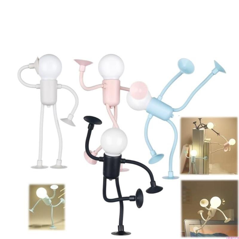 Lampe de nuit Homme Ampoule Créative Drôle Design Innovant à Ventouse Portable Alimentée par Piles Convient pour la Décoration Intérieure