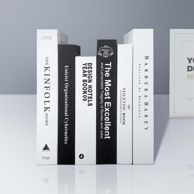Minimalist Faux Book Decor for Living Room Display