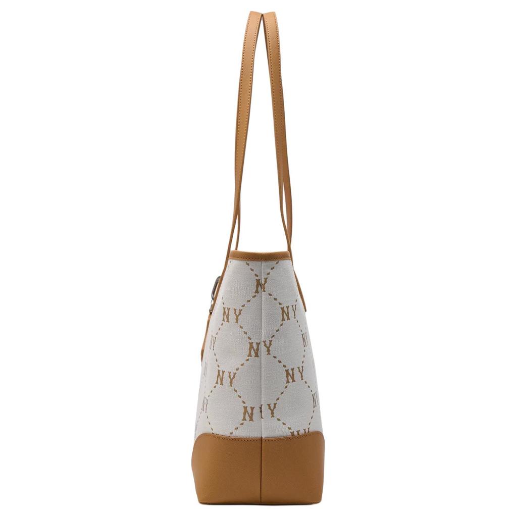 New MLB Polyester Tote Bag, Shopping Bag, Handbag, Shoulder Bag Unisex Cream 3AORL014N-50CRS