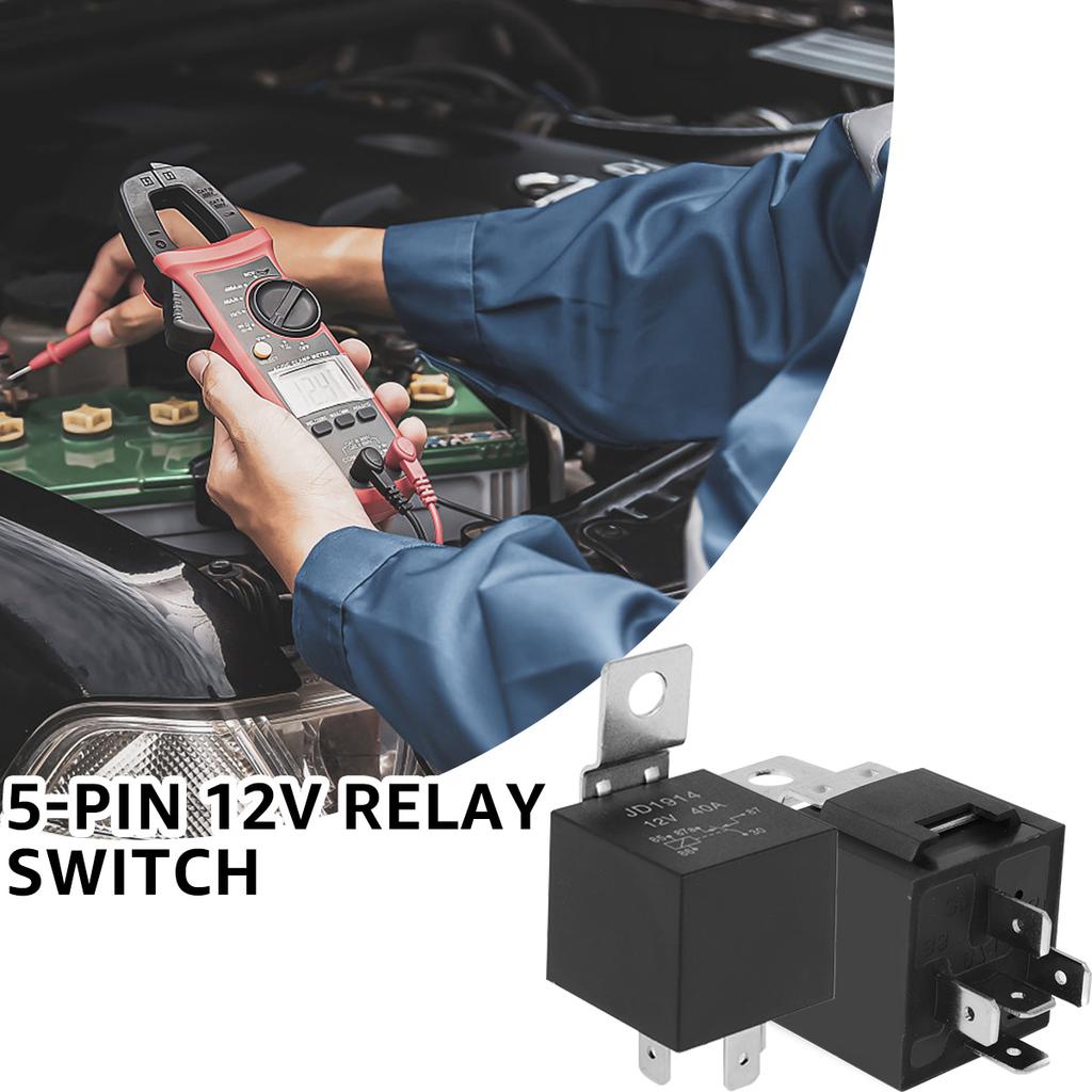 5Pcs Automotive Relay Waterproof 5-Pin 12V Car Switch Premium 30/40 AMP SPDT Marine Dust-Proof 12V Cars Boats