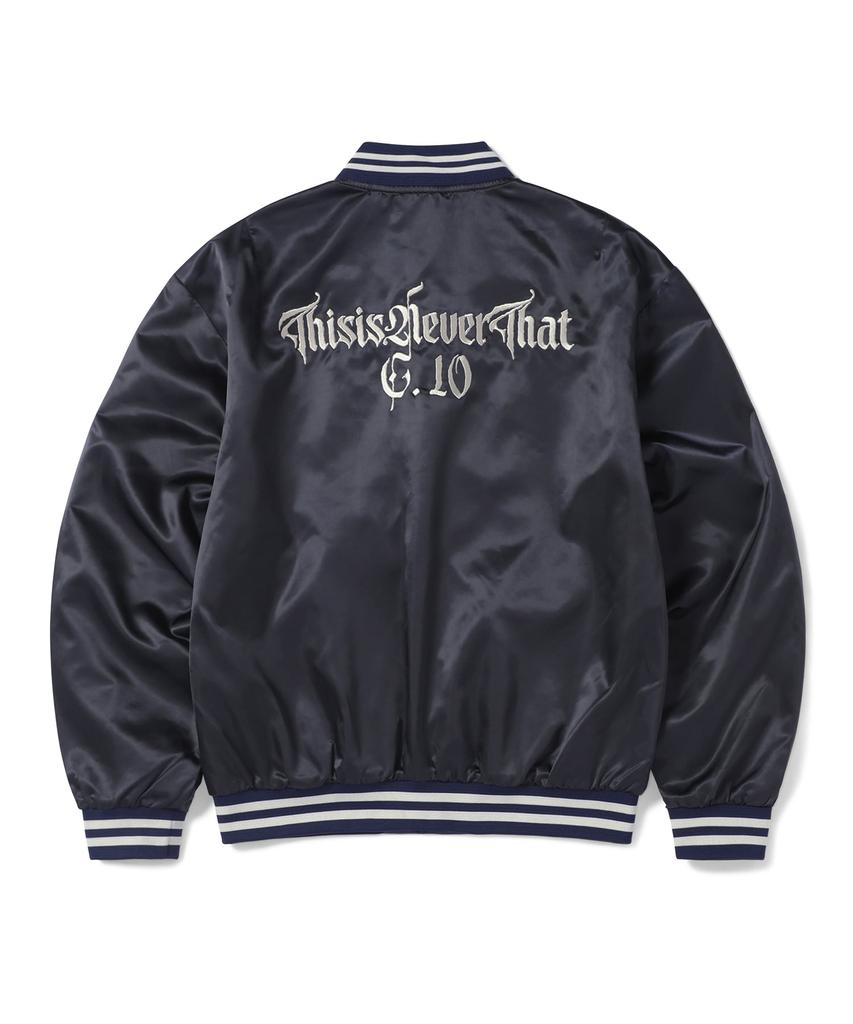 Thisisneverthat Satin Jacket Navy