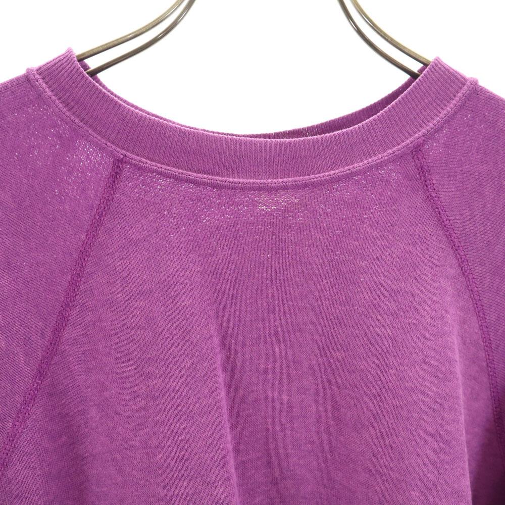 Vintage 70s 80s Made In USA Long Sleeve Sweat Trainer M Purple Men's Used