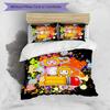 3pcs Lankybox Foxy and Rocky3 Pattern Bedding Set Duvet Cover Set Includes Duvet Cover &pillowcases, Perfect All Season Bedroom Decoration & Gift