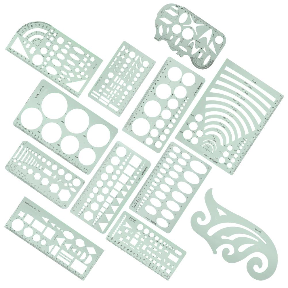 12pcs Ruler Set Curve Shaped Grading Rulers for Sewing Pattern Designs Drawing Template