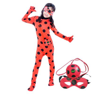 Trendy Girls' Superhero Jumpsuit with Eye Mask & Bag - Perfect for Halloween or Festivals