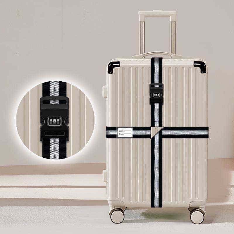Luggage Strap: One-Word Cross Design, No Combination Lock