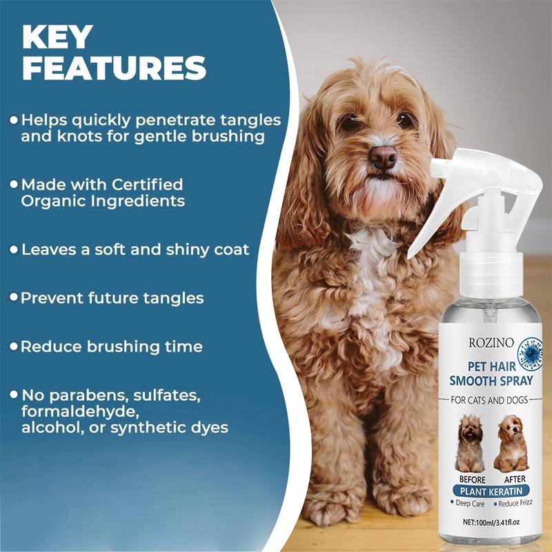100ml Pet Hair Smoothing Care Spray Contains Mild Ingredients Deeply Moisturizing and Moisturizing Hair