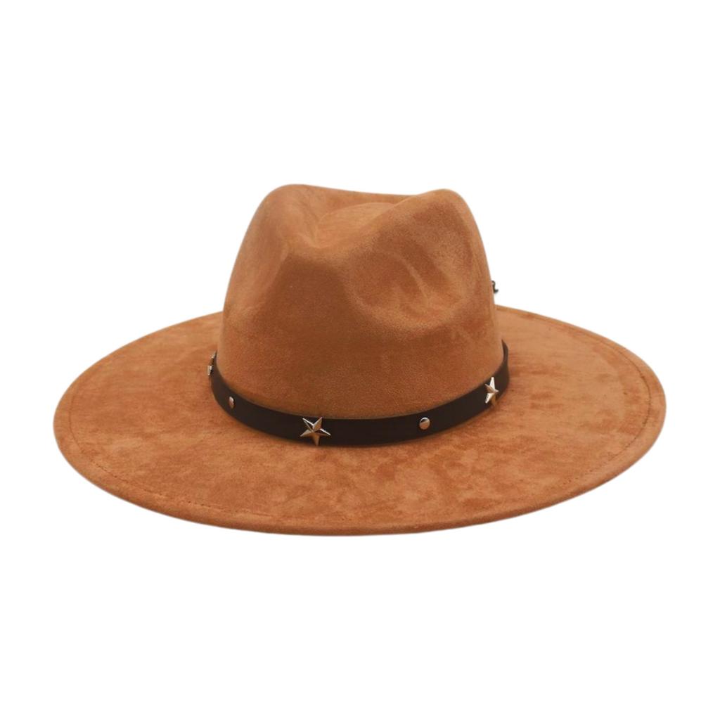 Simple Suede Premium Hepburn Cowboy Hat Top Hat