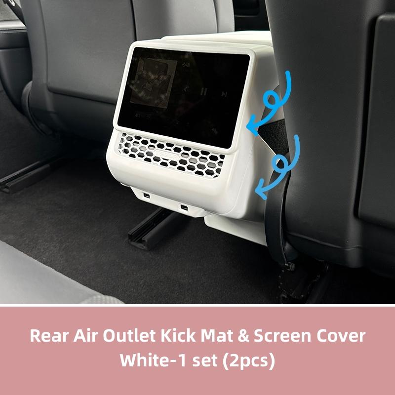 Rear Air Outlet Kick Mat for Tesla Model Y Juniper 3 Highland Armrest Protective Cover Rear Screen Protector Frame Interior Acce