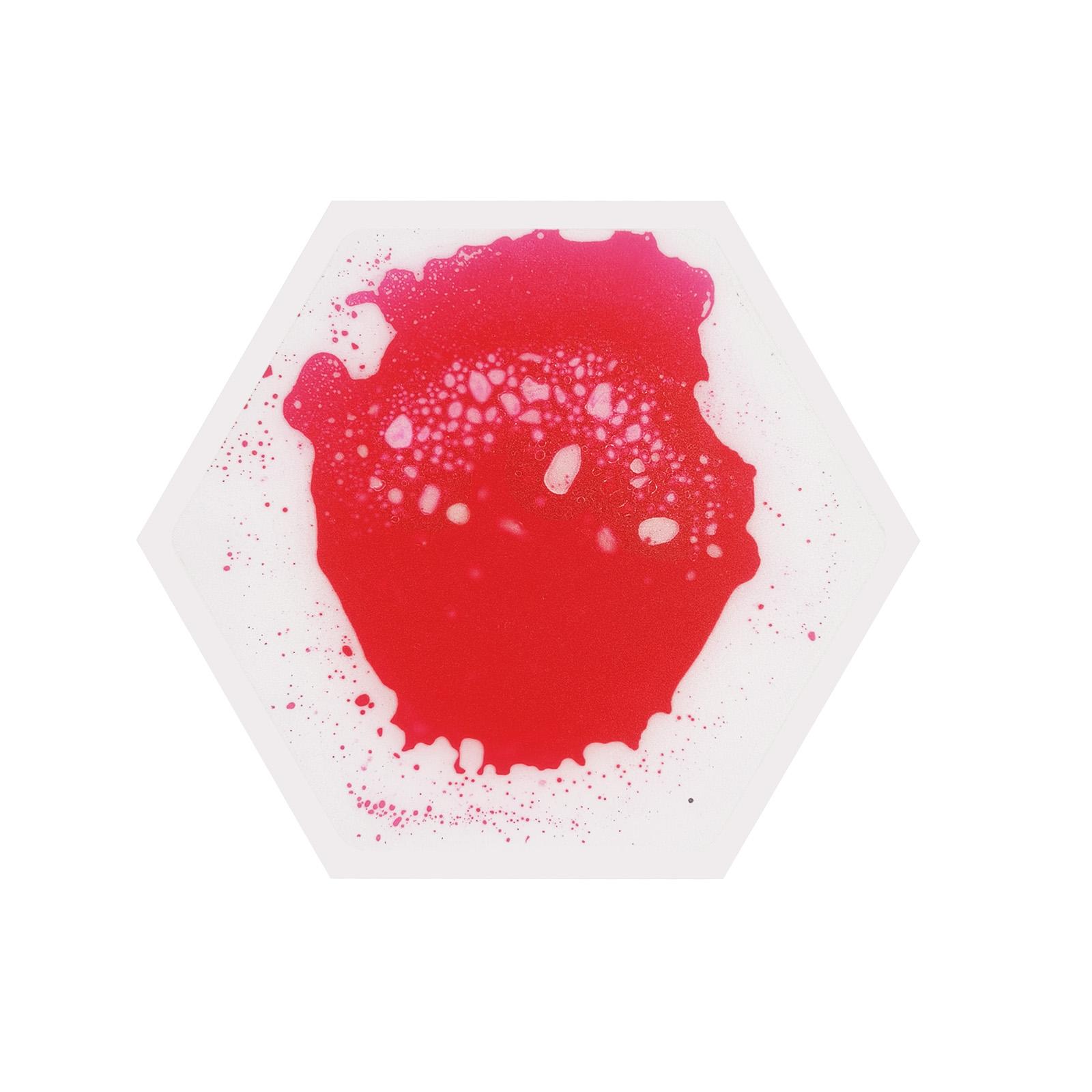 

Hexagon Liquid Sensory Floor Tile Kids Interactive Flow Sand Mat Non-Slip Safe красный