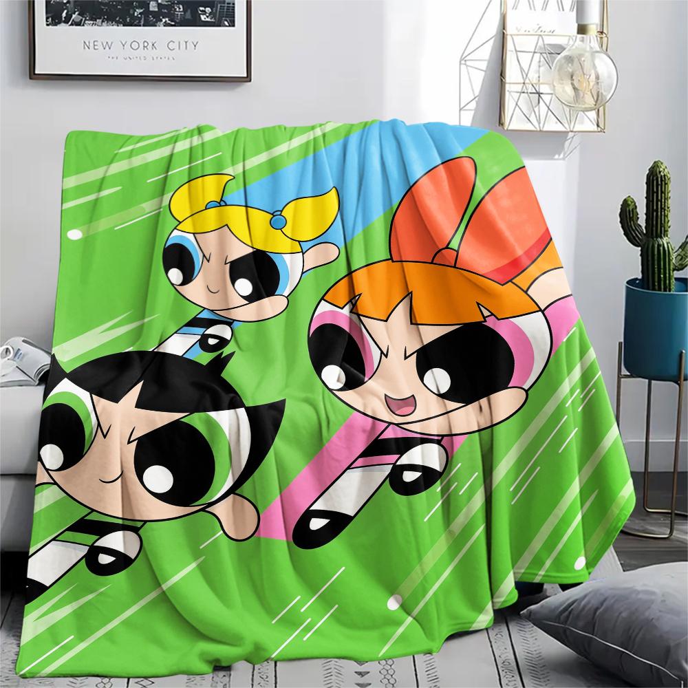 

Cute Powerpuff Girls Cartoon Style pattern Blanket, High quality Comfortable for All Seasons, Home Decor, Warmth and Comfort, Perfect for Gifts. 80cm x 120cm