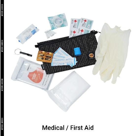 [HODR GEAR] Ditty Bag Self Standing Ultralight 210D Gripstop UHMWPE Storage Pouch Travel Organizer for First Aid Passport Wallet
