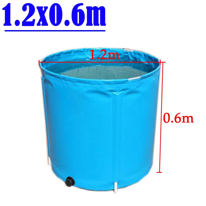 Outdoor Bathtub Thicken PVC Canvas Fish Tank Movable Circular Children's Swimming Pool Foldable Fish Fry Breeding Water Tank