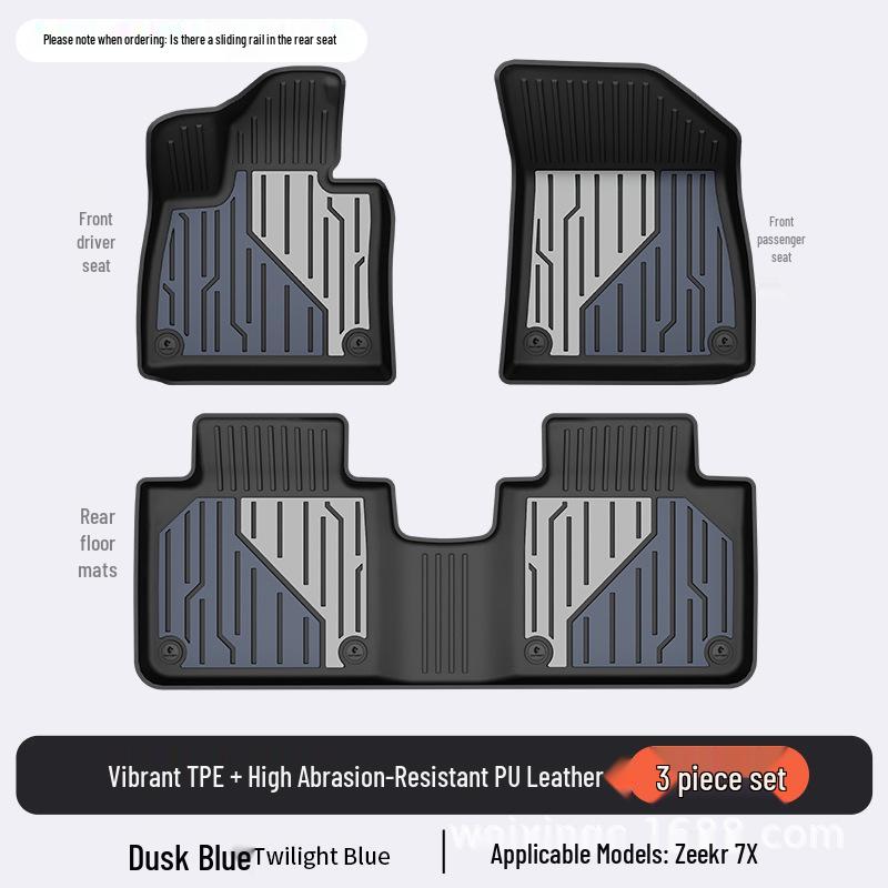 Baidequan TPE Floor Mats for 2025 Zeekr 001/7X007GT Colorful Trunk Mat
