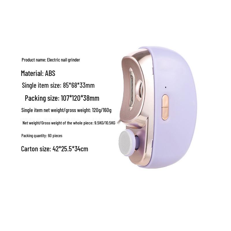 Automatic Electric Nail Clipper & Grinder: Safe for Elderly, Children, and Adults - Anti-Pinch Design