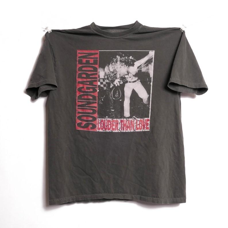 Vintage Soundgarden T Shirt 90s Grunge Rock Band Tee Faded Rare Collector XL