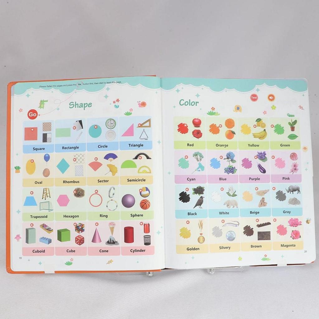 First English Words Sound Book Learning Early Educational Toy Point Reading