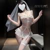 Yiyue Erotic Underwear Sexy Pure Lace Seduction Wedding Dress Uniform Romantic Perspective Flirting Pajamas Set 1111
