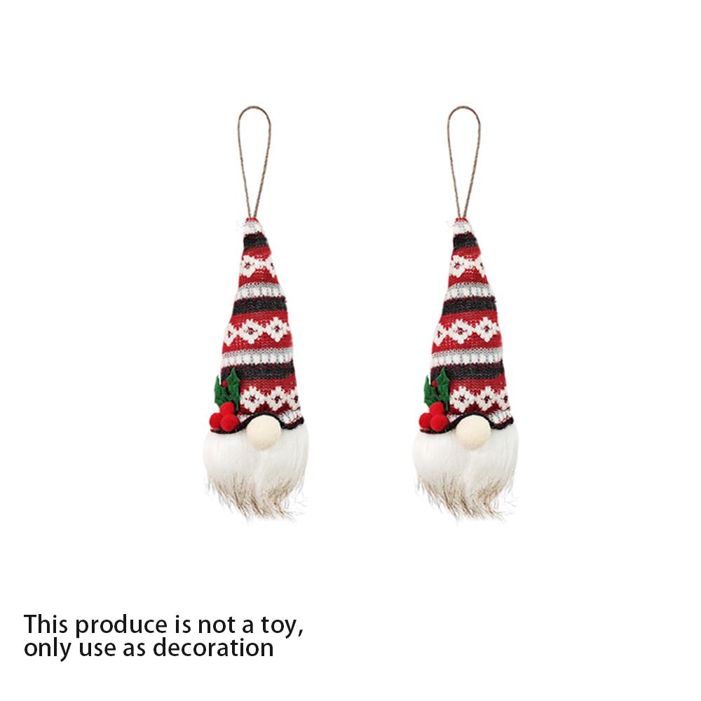 Christmas Tree Ornaments with Lights, 2/5pcs Glowing Plush Gnomes Santa Elf Xmas Hanging Decorations Christmas Hanging Pendant