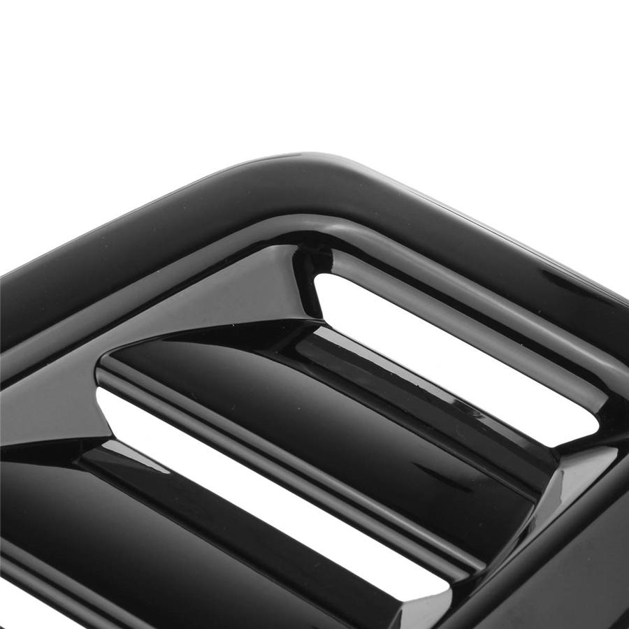 1 Pair Universal ABS Plastic RS Style Glossy Black Bonnet Vents With Free Tape
