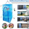 Foldable Food Drying Net Hanging Multilayered Drying Fishing Nets Anti-Larvae Dry Goods Drying Fishing Net Indoor And Outdoor