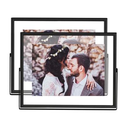 Průhledný povrch Kovový fotorámeček Minimalistický styl Plovoucí fotorámeček Kancelář