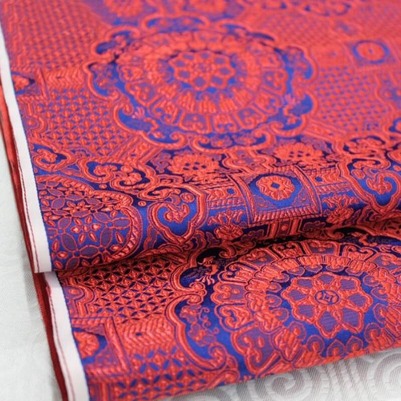 Saténová Hedvábná Brokátová Žakárová Květinová Látka Vintage Kostým Šaty Řemeslné Oblečení Potřeby Cheongsam Povlaky na Polštáře Šití