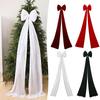 Arge Red Velvets Xmas Bows Holiday Decor Xmas Tree Toppers Ribbons Solid-Color Elegant Festive Charm For Christmas Atmosphere