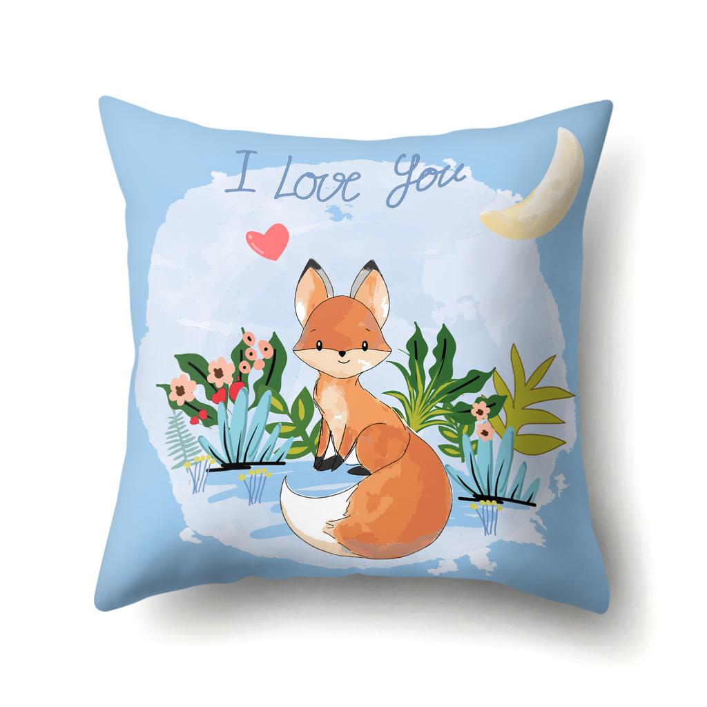 Geometric Animal Pattern Single-sided Pillowcase Office Hug Pillowcase Waist Pillowcase Polyester Simple Sofa Pillowcase