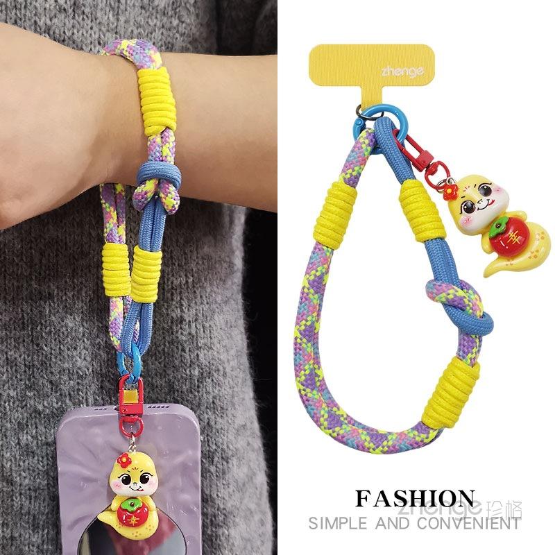 Mobile Phone Lanyard Wrist Short Ins Cartoon Cute Snake Pendant Mobile Phone Case Small Lanyard Thumb Ring Lanyard