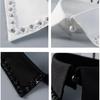 Japanese Style Fake Collar For Shirts Removable Rhinestones Decorated Polyester Fashion Accessory
