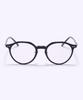 Alloaiweeo [Silverbite] Sbg7605 0909G Hd Acetate Ultra-Lightweight High-Density Acetate Black Panto Eyeglass Frame Blue Light Lens Selection