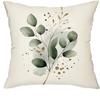 Floral leaf pattern printing pillowcase modern minimalist home bedroom room decoration living room sofa cushion cover