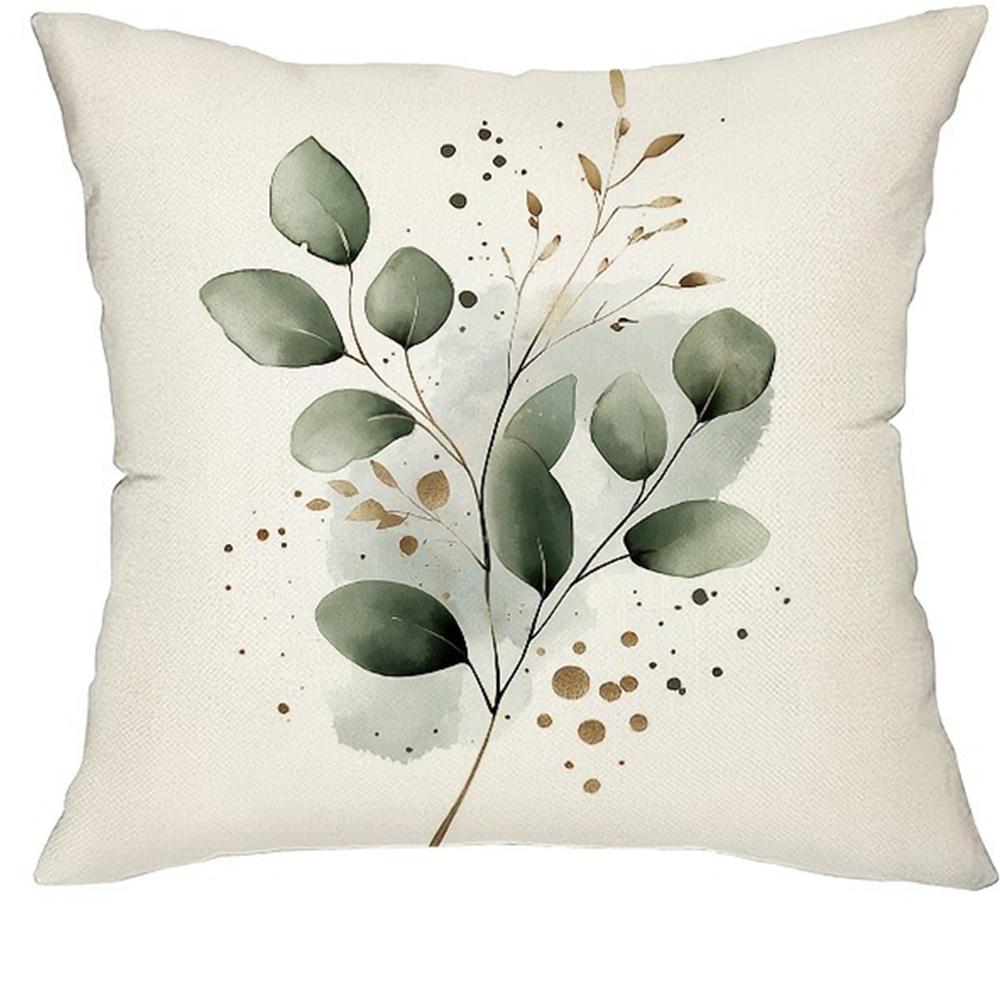 Floral Leaf Pattern Printing Pillowcase Modern Minimalist Home Bedroom Room Decoration Living Room Sofa Cushion Cover