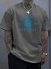 T-shirt Unisex Girocollo Stampa Lettere Football Detroit Lions Manica Corta Ampia Oversize Maschile Sportiva Casual Traspirante Base Top