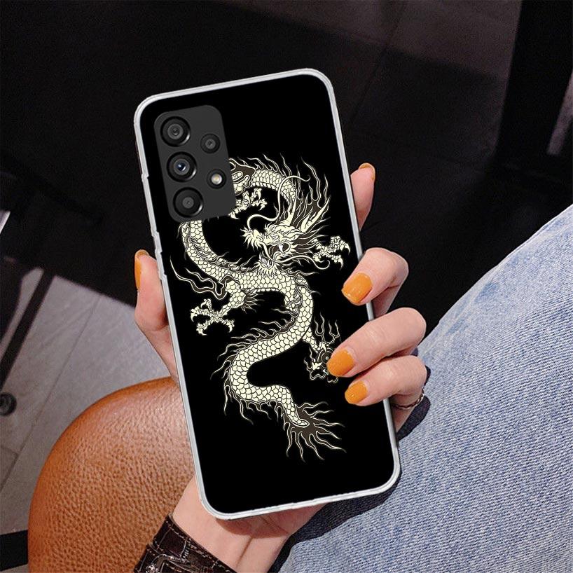 Asian Dragons Animal Tattoo Phnoe Case for Samsung Galaxy A17 A37 A57 A16 A26 A36 A56 A15 A14 A13 A55 A54 A53 A35 A34 A33 A25 A2