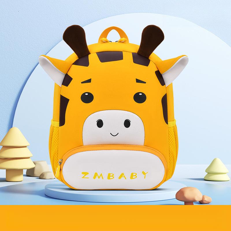 New Kindergarten Schoolbag Cartoon Bag Anti-lost Children's Bag Light Diving Material Student Schoolbag