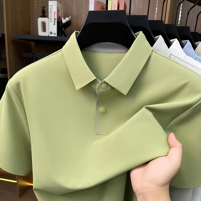Summer Short Sleevepolo Men's Business Casual Breathable Lapel Collar T-Shirt