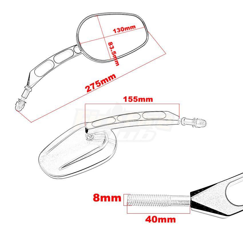 Universal Motorcycle Black Rearview Side Mirrors For Harley Touring Road King Dyna Softail FLHTC Classic Sportster XL 1200 883