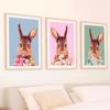Modern Kids Room Decor Painting Childrens Wall Art Canvas Poster Bunny Prints Pictures Rabbit Lover Gift Nursery Decoration