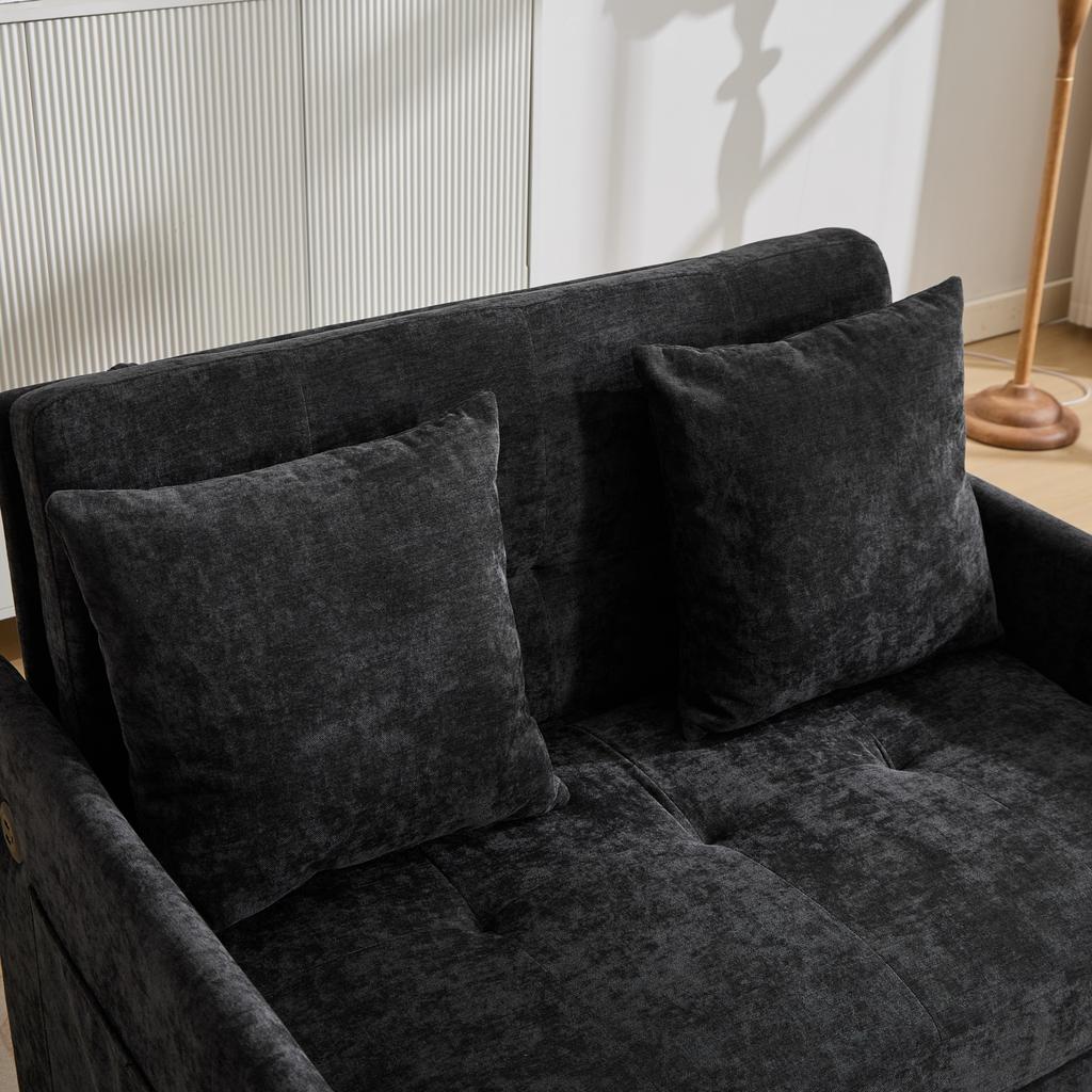Minimally modern design fabric sofa comfortable living room, office and studio sleeping sofa, small unit dual-use foldable single nap bed
