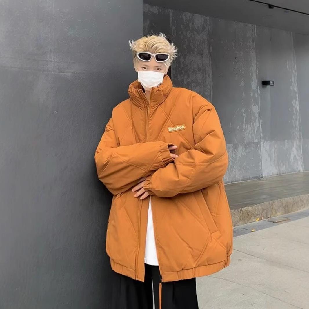 

Японская куртка с ромбовидным узором, на пуху, с хлопковой подкладкой, мужское зимнее стеганое пальто. XXL