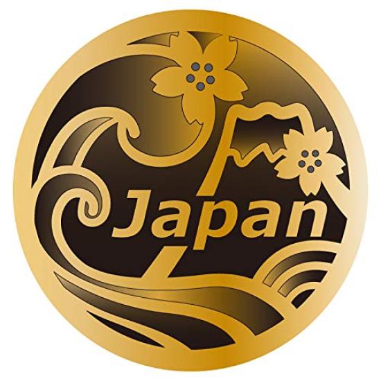 

Japan Mirror Gold Cherry Outdoor Made in Japan nc-smile Sticker, Blossom, Mt. Fuji, Waves, Japan, Laminated, Use, 11cm,